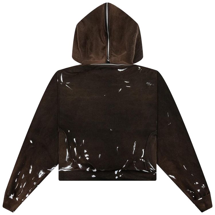 RIVINGTON roi Rebis Rose Zip Hoodie Welder Brown
