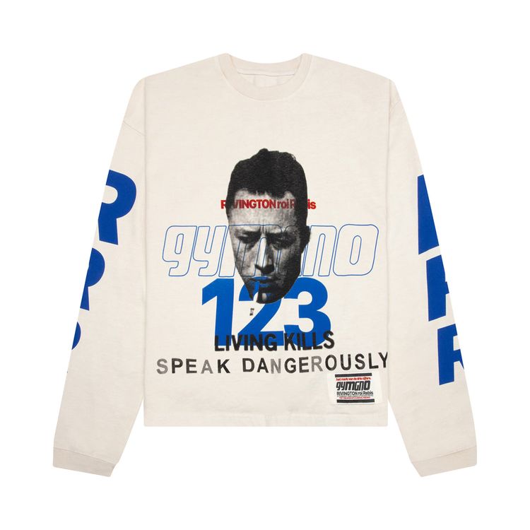 RRR123 Speak Dangerously Long Sleeve Tee Vintage White