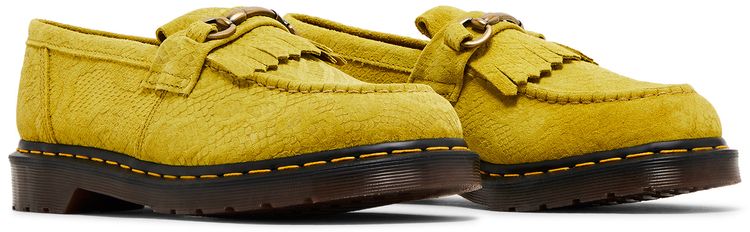 Adrian Snaffle Repello Emboss Suede Kiltie Loafer Moss Green