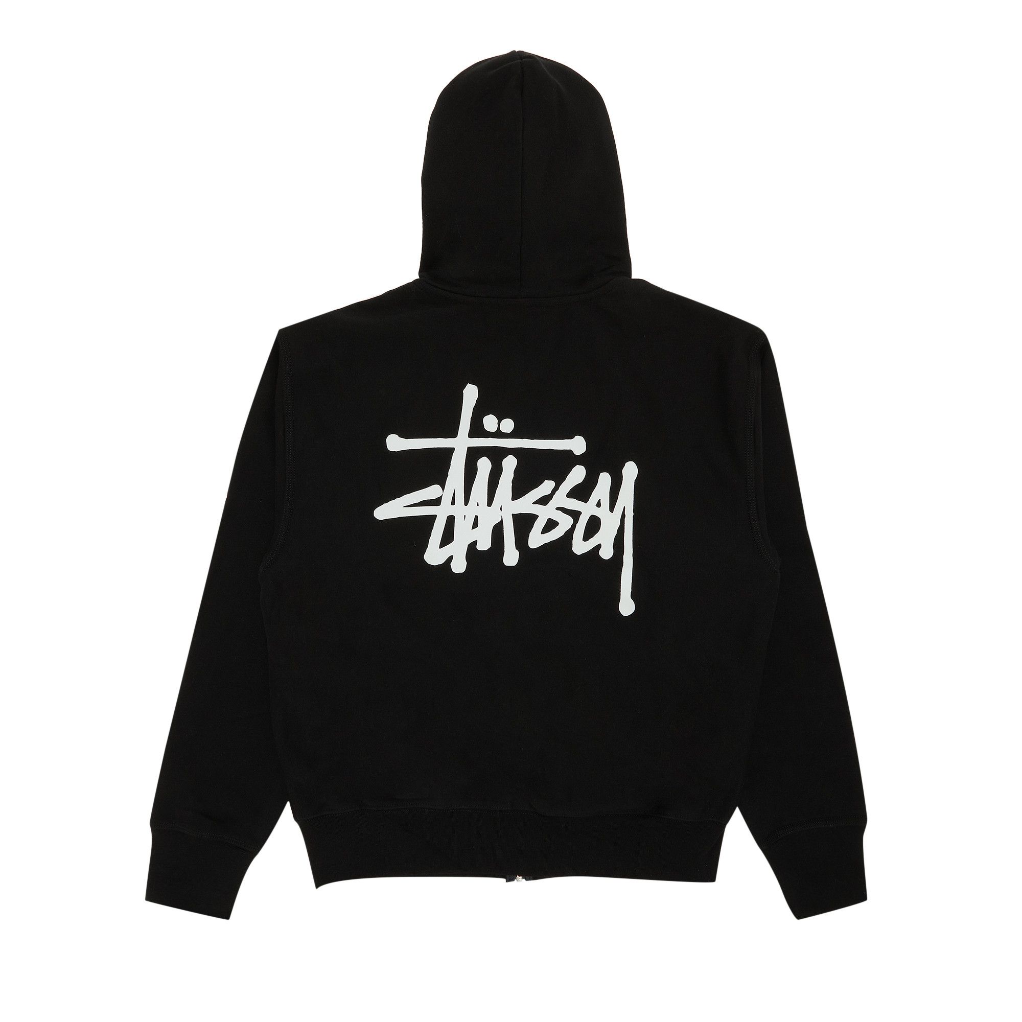 Buy Stussy Basic Logo Zip Up Hoodie 'Black' - 1975000 BLAC