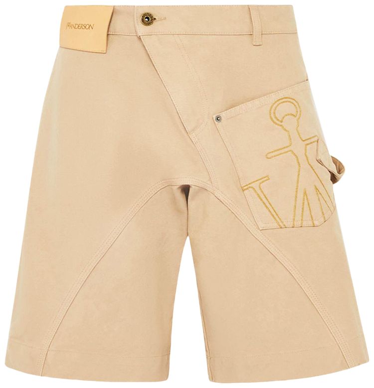 JW Anderson Twisted Workwear Shorts Flax