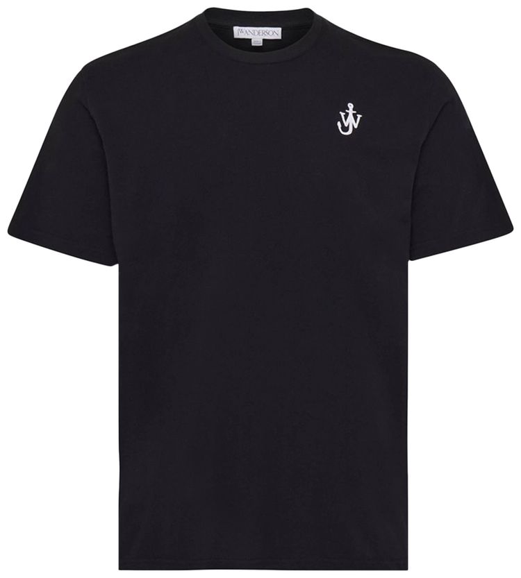 JW Anderson Anchor Embroidery T Shirt Black