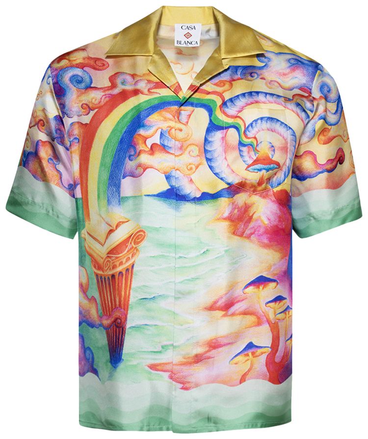 Casablanca Natures Teacher Silk Shirt Multicolor