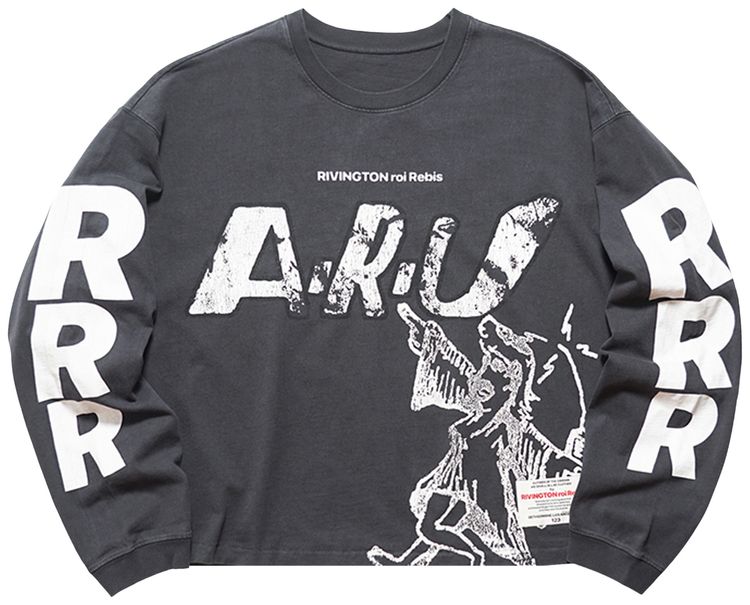RIVINGTON roi Rebis Apocalypse Relief Unit CVA Long Sleeve Tee Vintage Black