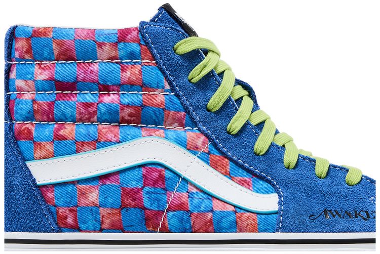 Vans Awake NY x Sk8 Hi Blue Checkerboard