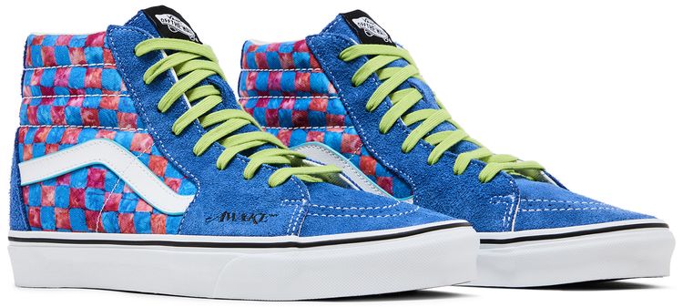 Vans Awake NY x Sk8 Hi Blue Checkerboard
