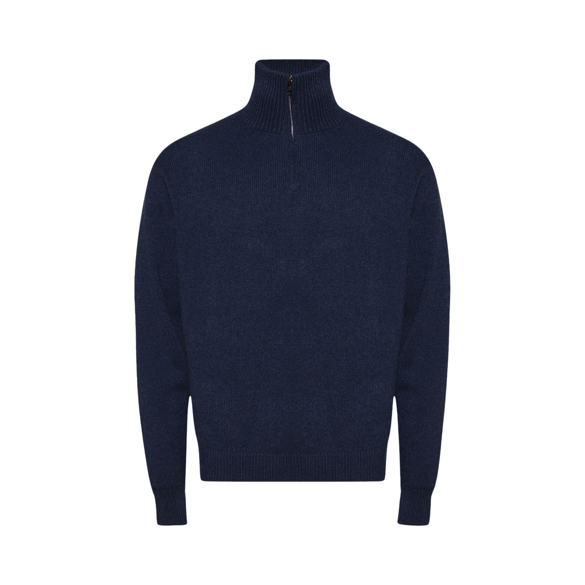 Buy The Elder Statesman Relaxed Half Zip Sweater 'Navy