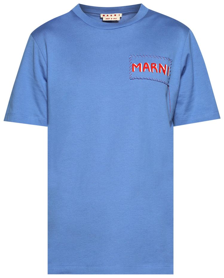 Marni Patch T Shirt Blue Lilac