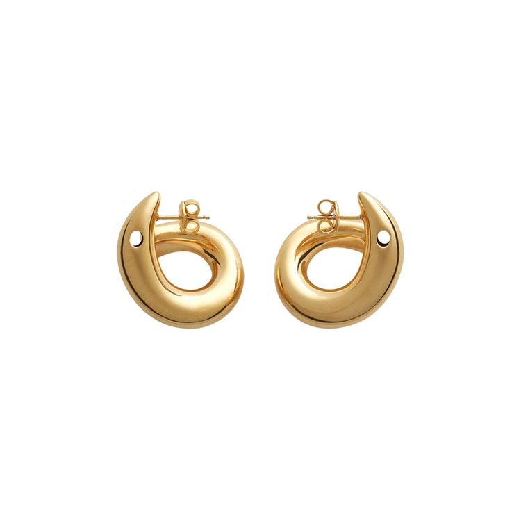 Bottega Veneta Sardine Earrings Yellow Gold