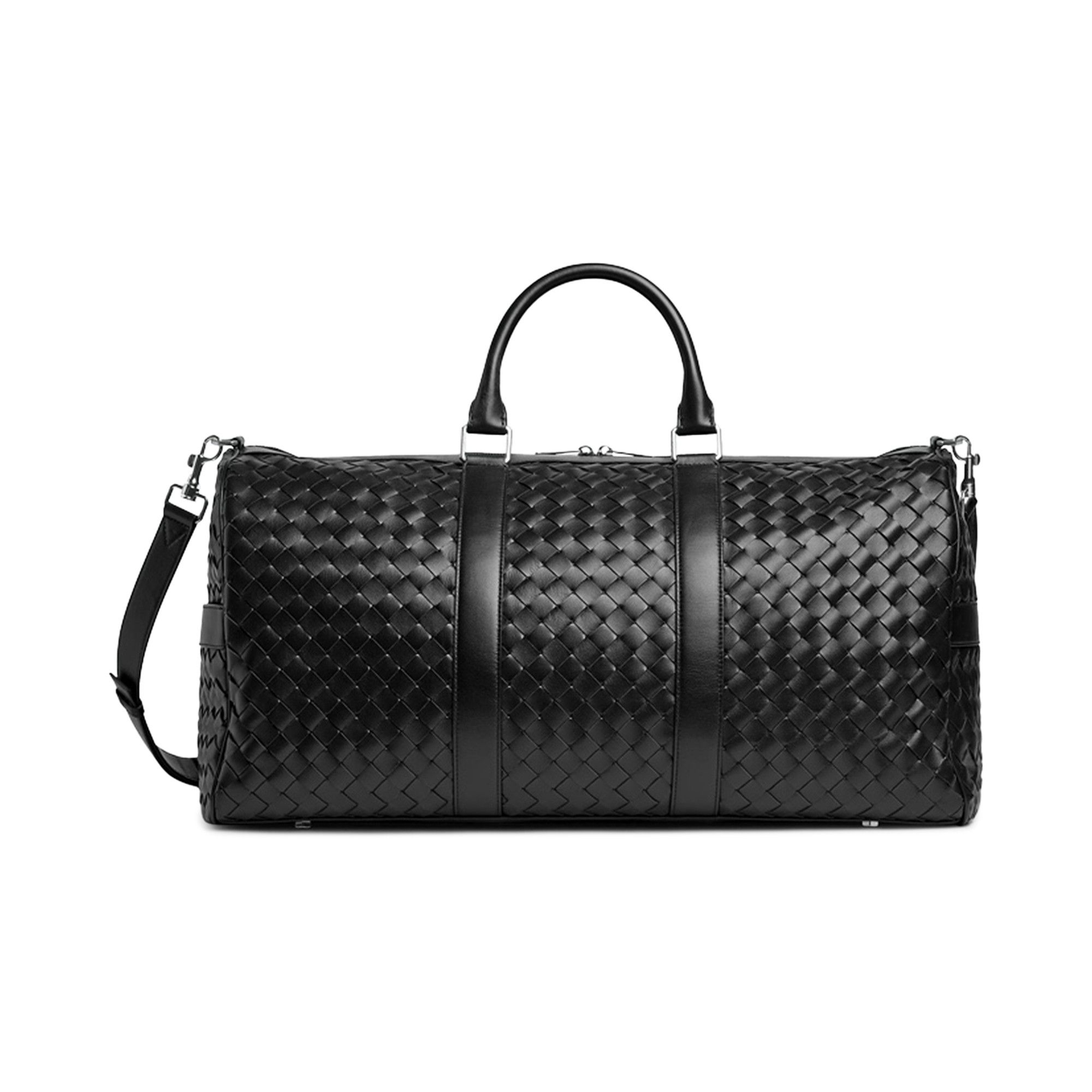Buy Bottega Veneta Duffle Bag 'Black/Silver' - 795287 V2HL1 8803