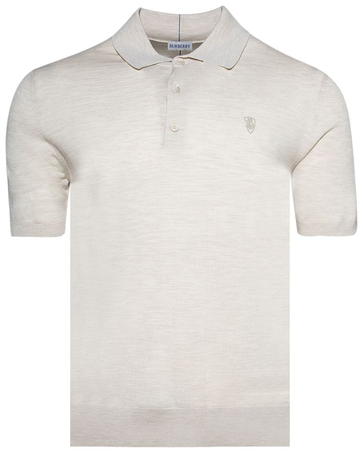 Burberry Wool Polo Shirt Nutmeg