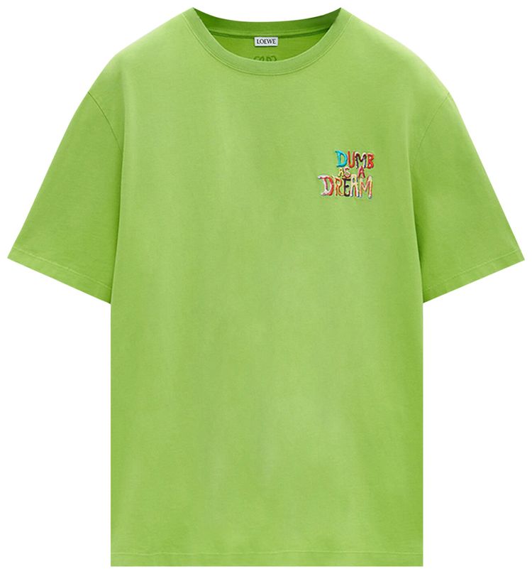 Loewe Loose Fit T Shirt GreenMulticolor
