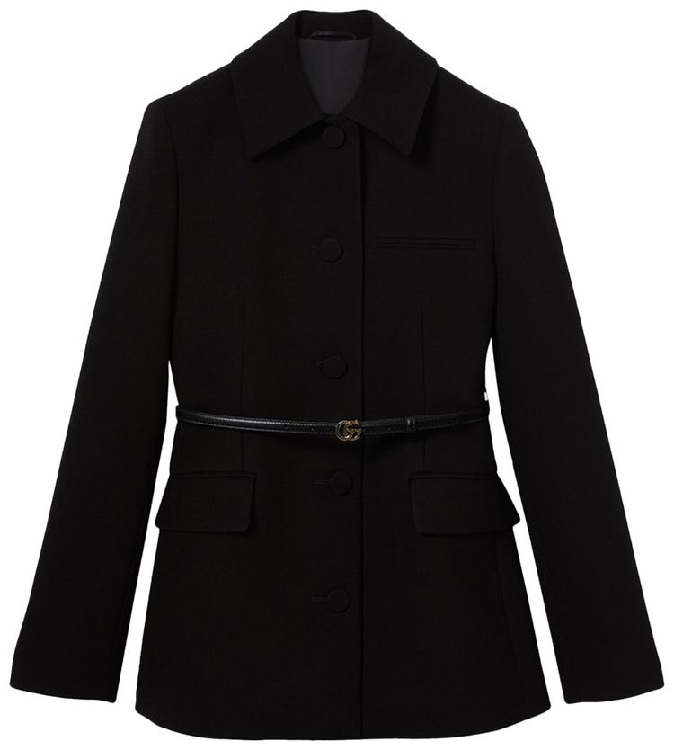 Gucci Wool Crepe Jacket 1000 Black