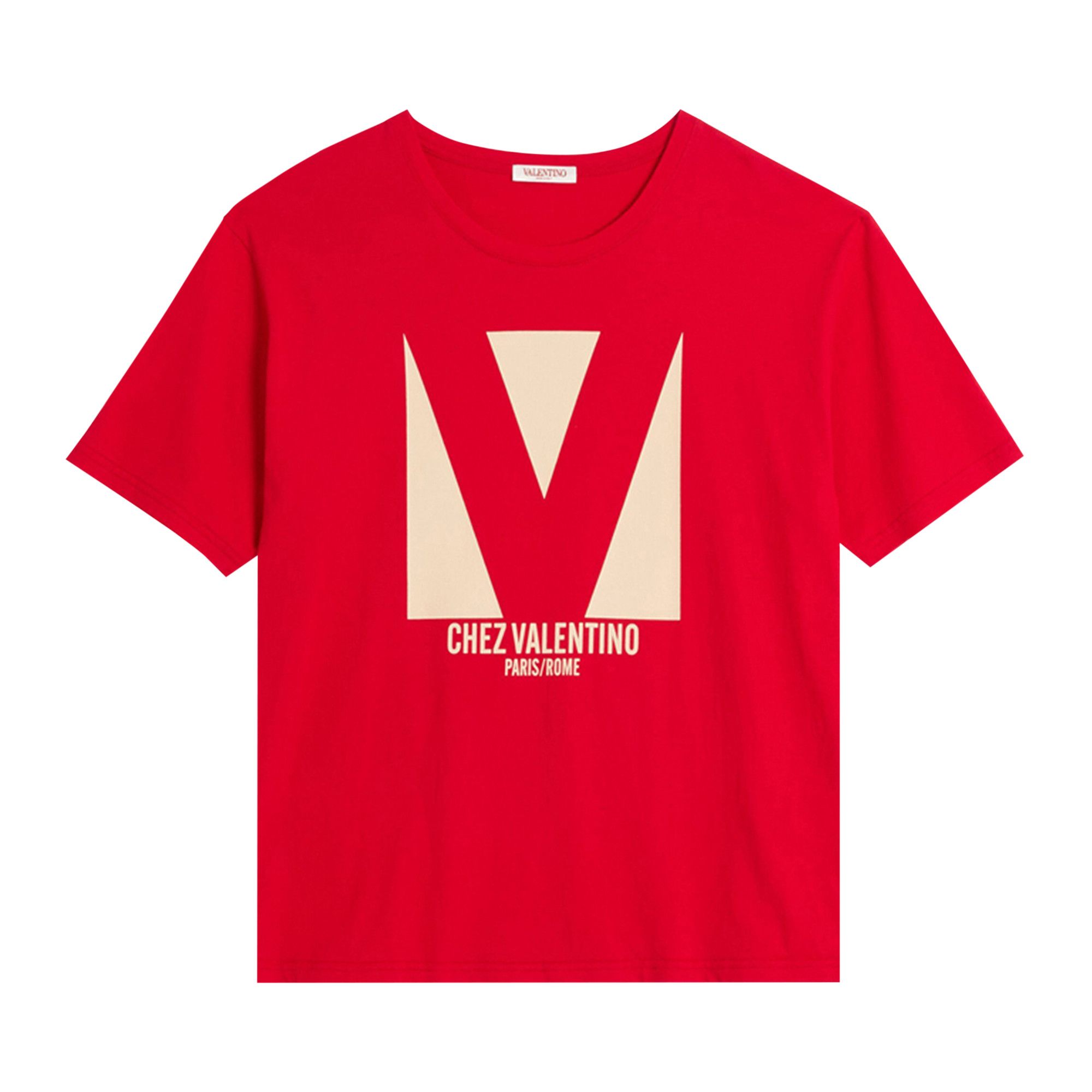 Tシャツ・カットソー VALENTINO SS25 Valentino Chez T-Shirt (6V3MG16PAQ9 A03) VALENTINO GARAVANI - Chez Valentino T-shirt | Leam Roma