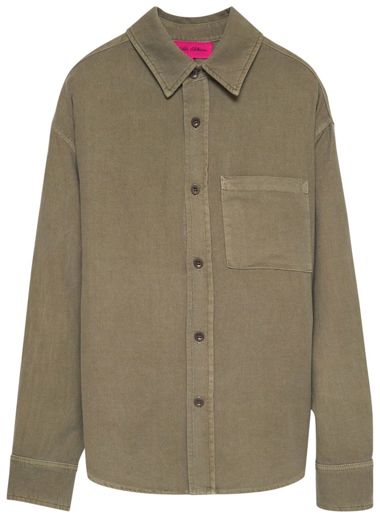 The Elder Statesman Early Dawn Overshirt New Olive