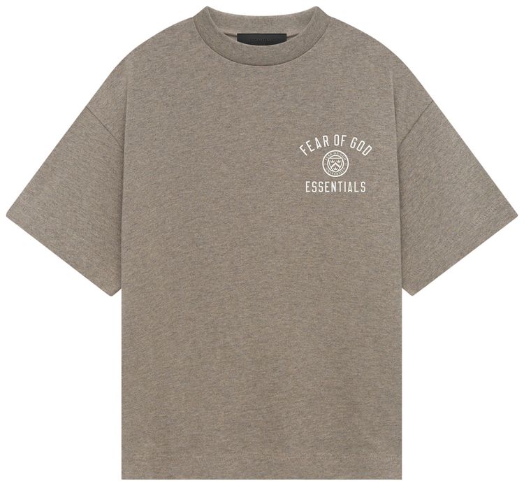 Fear of God Essentials Kids Jersey Crewneck Tee Heather Grey