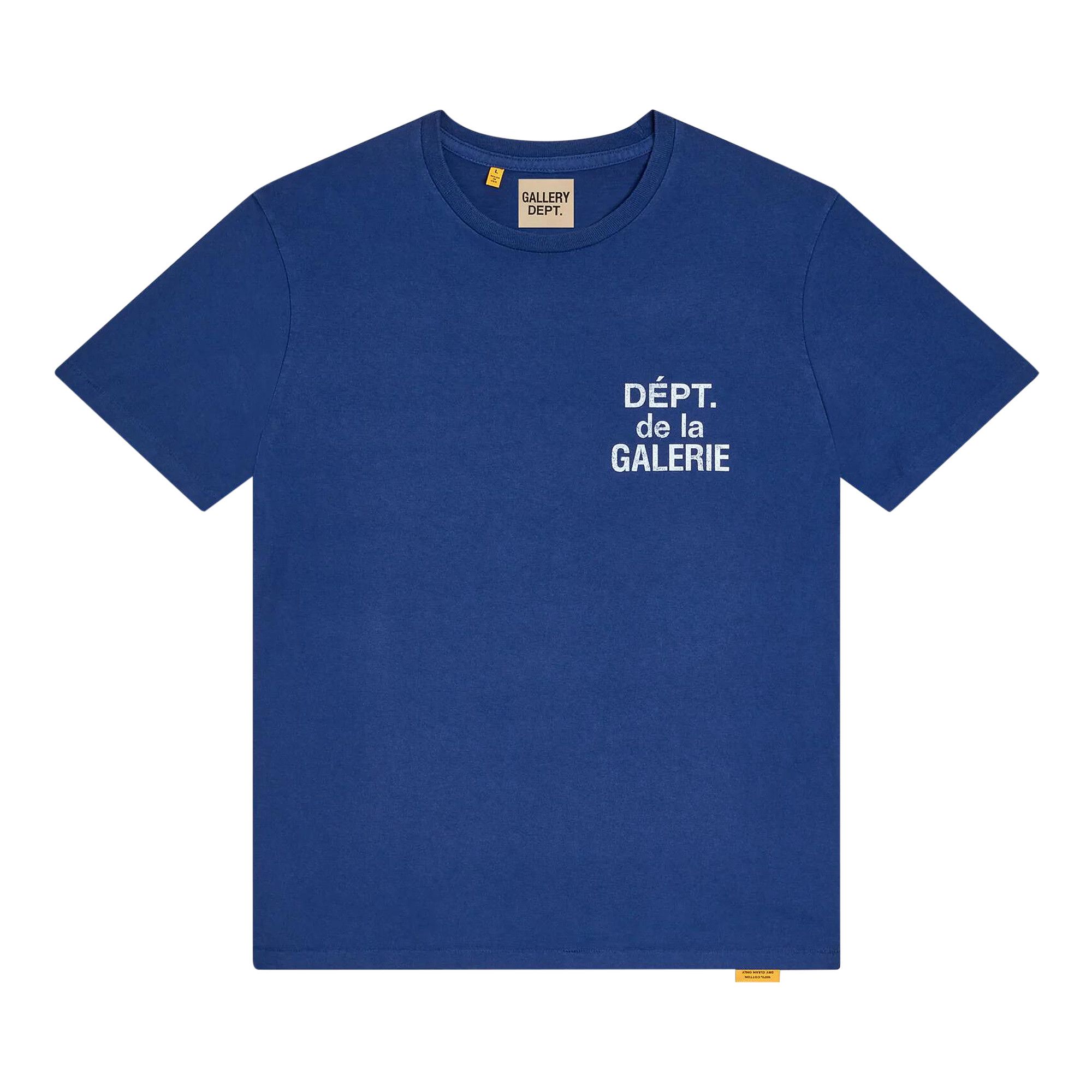 GALLERY DEPT. ギャラリーデプト 25SS アメリカ製 FRENCH TEE フレンチTシャツ GD25S-FT-1000-CB-XL XL CREAM/BLUE ロゴプリント 半袖 MADE IN USA 定価42,900円 トップス【中古】【GALLERY DEPT.】 Buy Gallery Dept. French Tee 'Cream/Blue' - FT 1000 CREA | GOAT