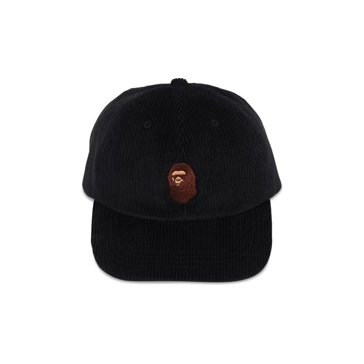 BAPE Ape Head Corduroy Cap Black