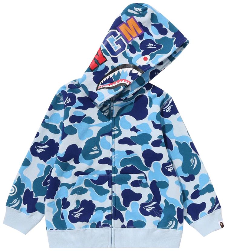 BAPE ABC Camo Shark Zip Hoodie Blue