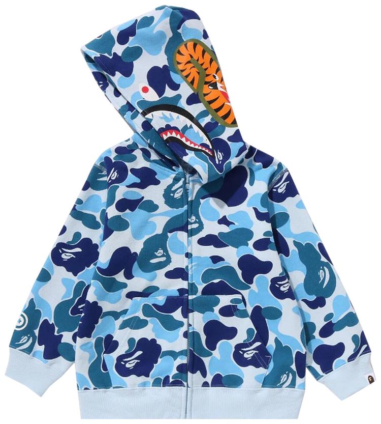 BAPE ABC Camo Shark Zip Hoodie Blue