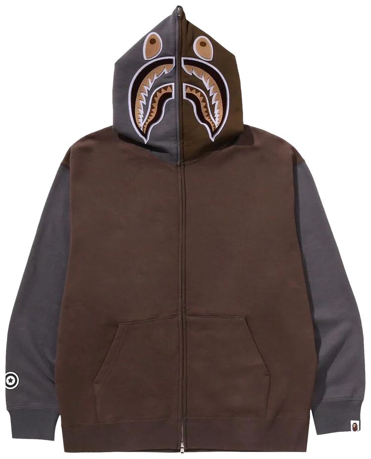 BAPE Shark Full Zip Hoodie 2 Beige