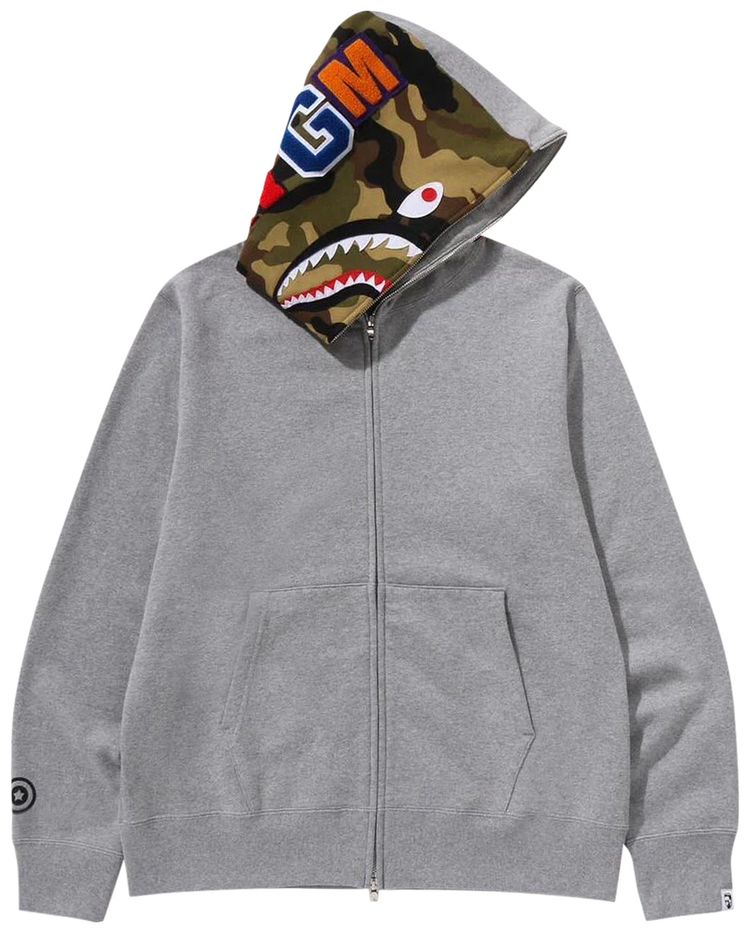 BAPE 1st Shark Full Zip Hoodie Grey