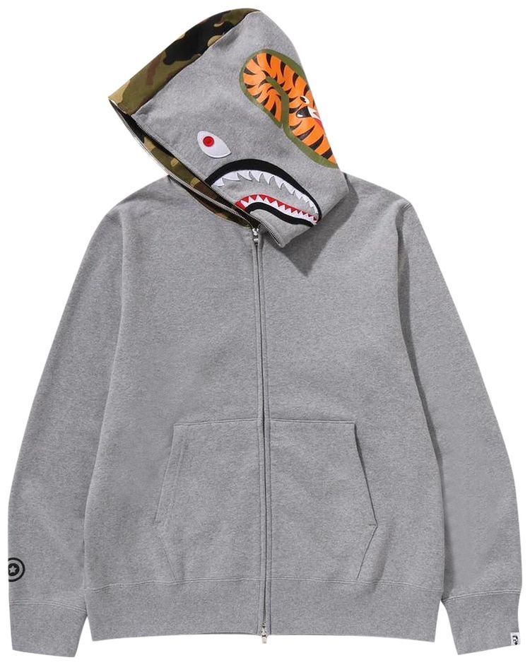 BAPE 1st Shark Full Zip Hoodie Grey
