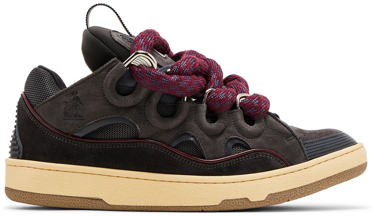 Lanvin Curb Sneakers Snake Laces   Shark Grey
