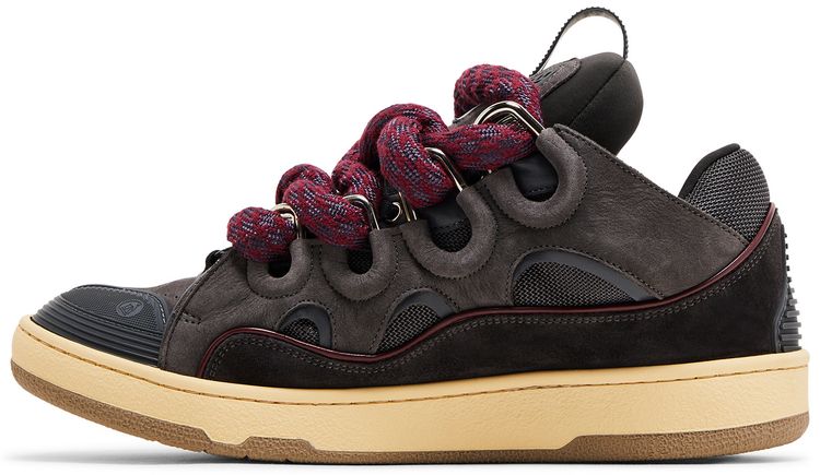 Lanvin Curb Sneakers Snake Laces   Shark Grey