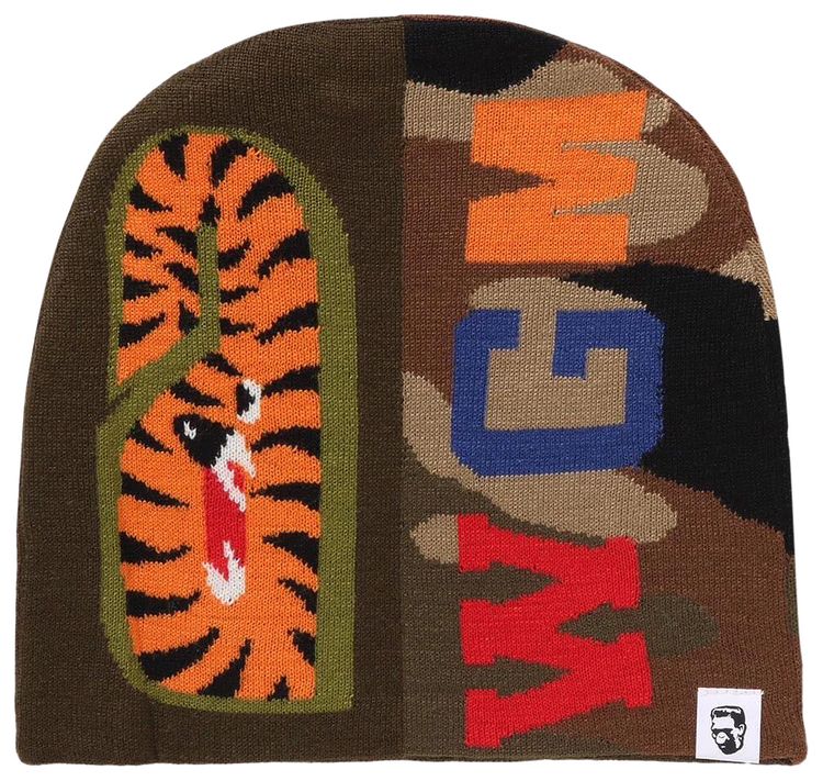 BAPE 1st Shark Knit Cap Olive Drab