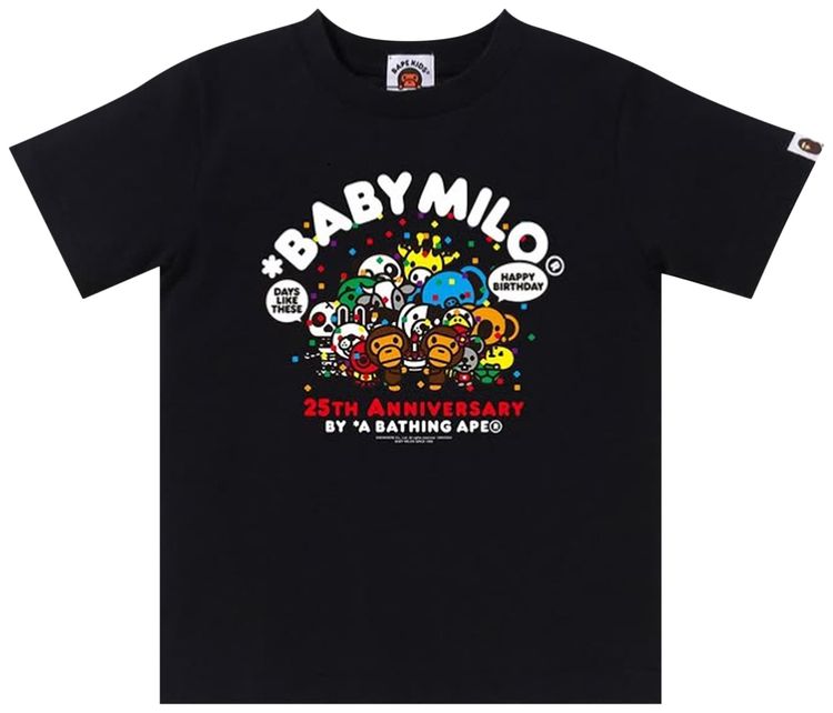 BAPE Kids Baby Milo 25th Anniversary Tee 1 Black