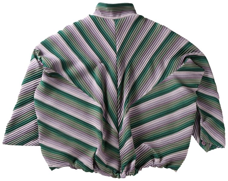 Homme Plisse Issey Miyake RB Stripes 2 Blouson Green