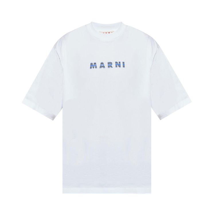 Marni Logo T Shirt Lily White