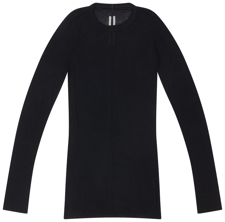 Rick Owens Rib Long Sleeve Tee Black