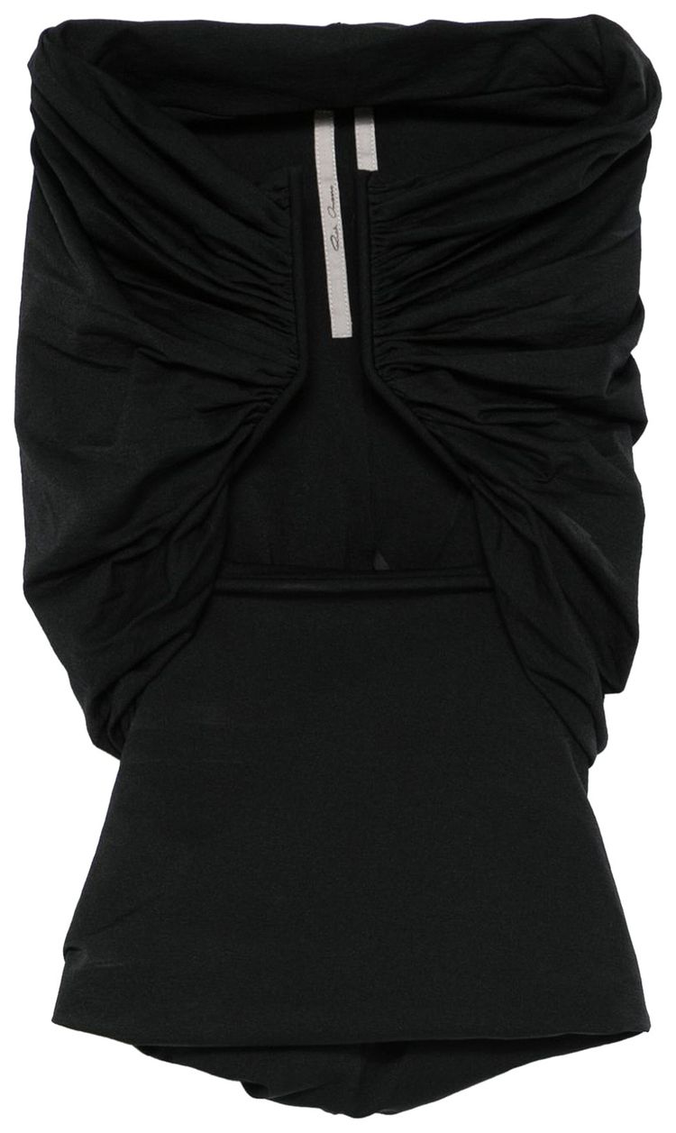 Rick Owens Jersey Prong Bustier Top Black