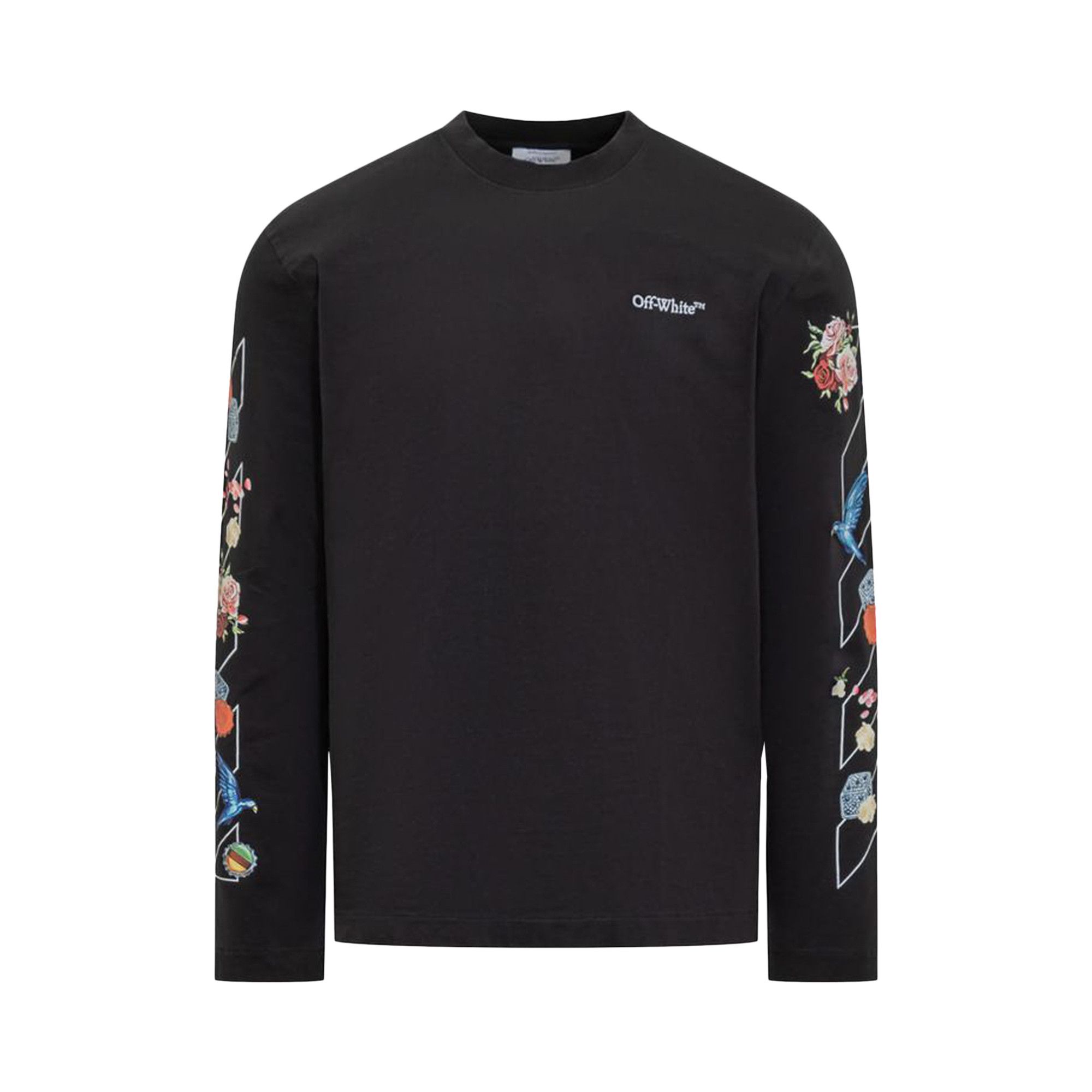 Buy Off-White Fresco Diag Skate Long-Sleeve Tee 'Black/White