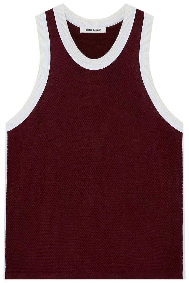 Wales Bonner Rio Tank Top Bordeaux