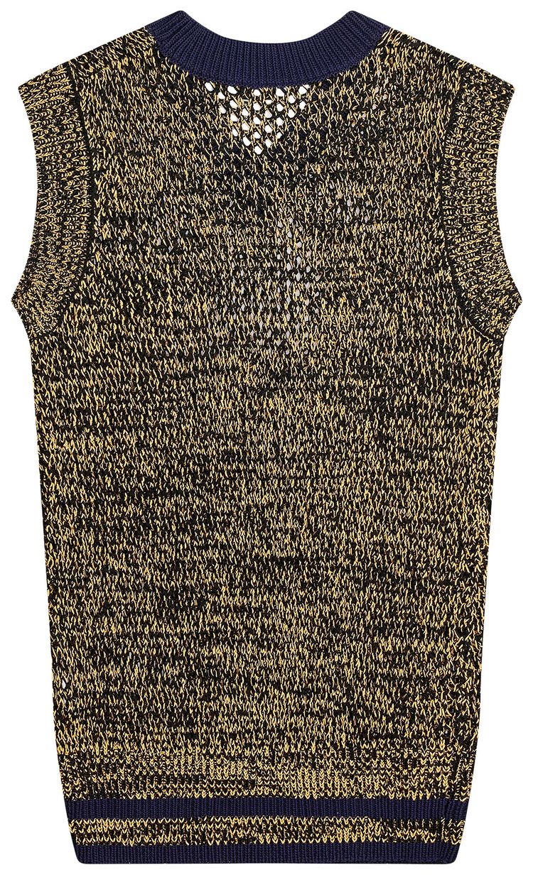 Wales Bonner Shade Knit Vest NavyYellow