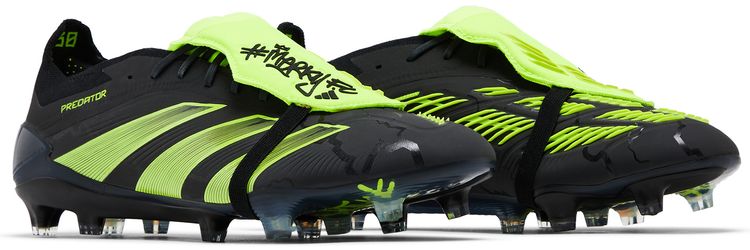 MerkyFC x adidas Predator Elite Foldover Tongue FG Black Lucid Lemon