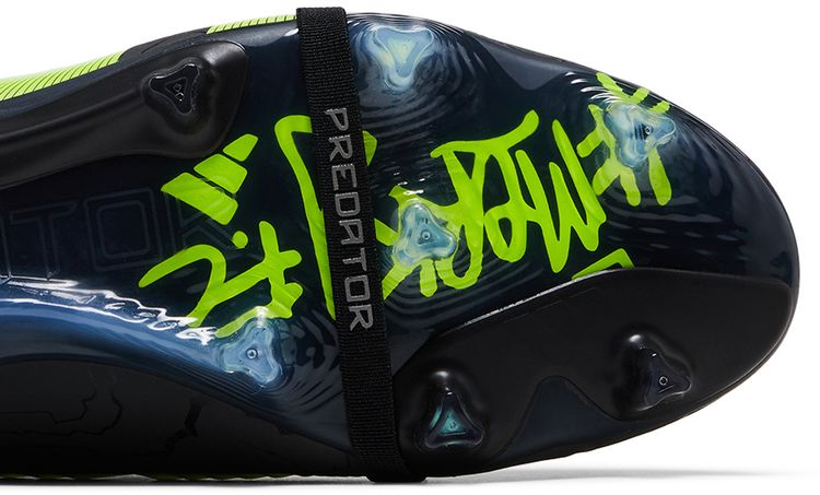 MerkyFC x adidas Predator Elite Foldover Tongue FG Black Lucid Lemon