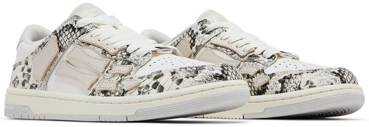 Amiri Wmns Skel Top Low Alabaster Snakeskin