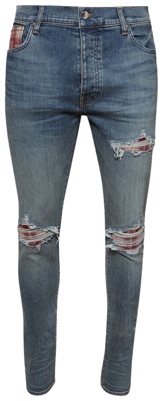 Amiri MA Quad Plaid MX1 Jean True Indigo