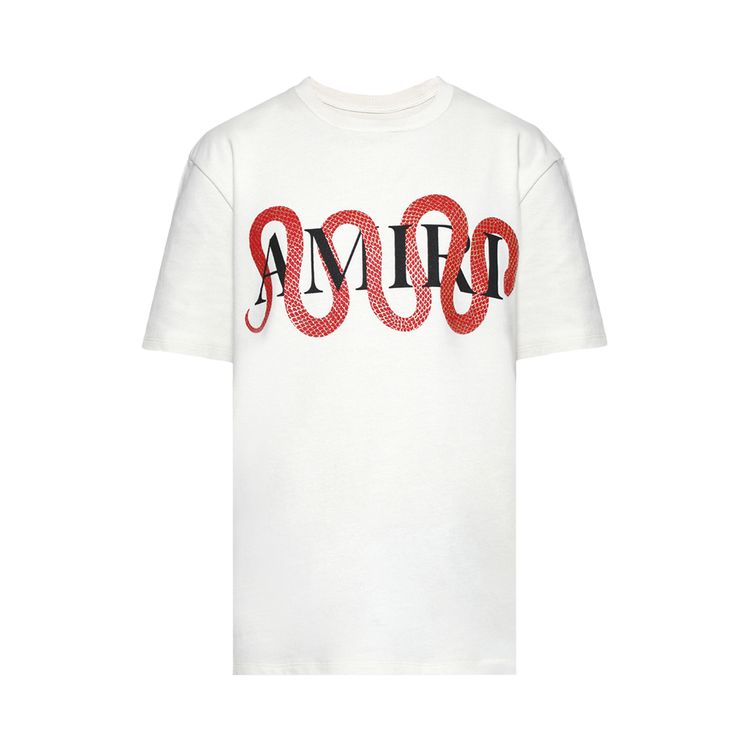 Amiri Snake Tee Ivory