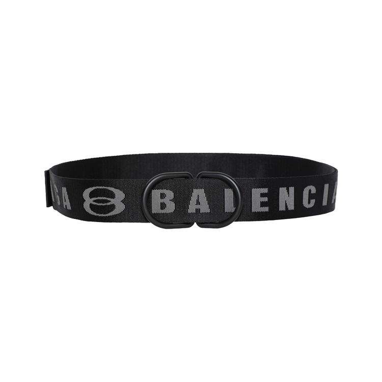Balenciaga D Ring Belt BlackDark Grey