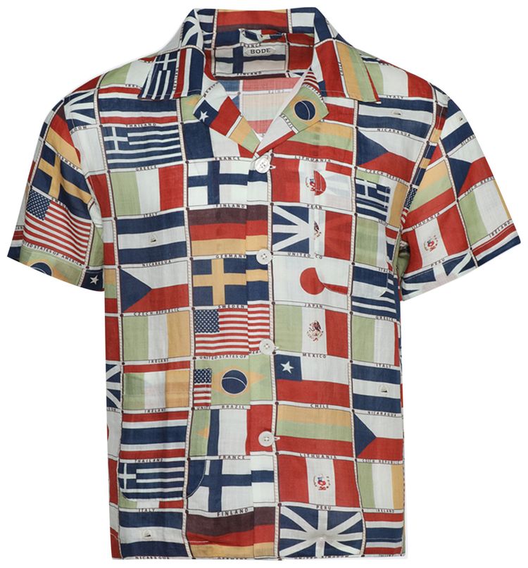 Bode International Flags Short Sleeve Shirt Multicolor