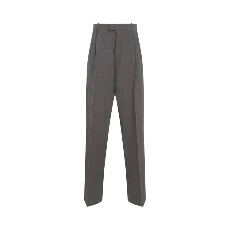 Bottega Veneta Light Wool Trousers Grey Melange