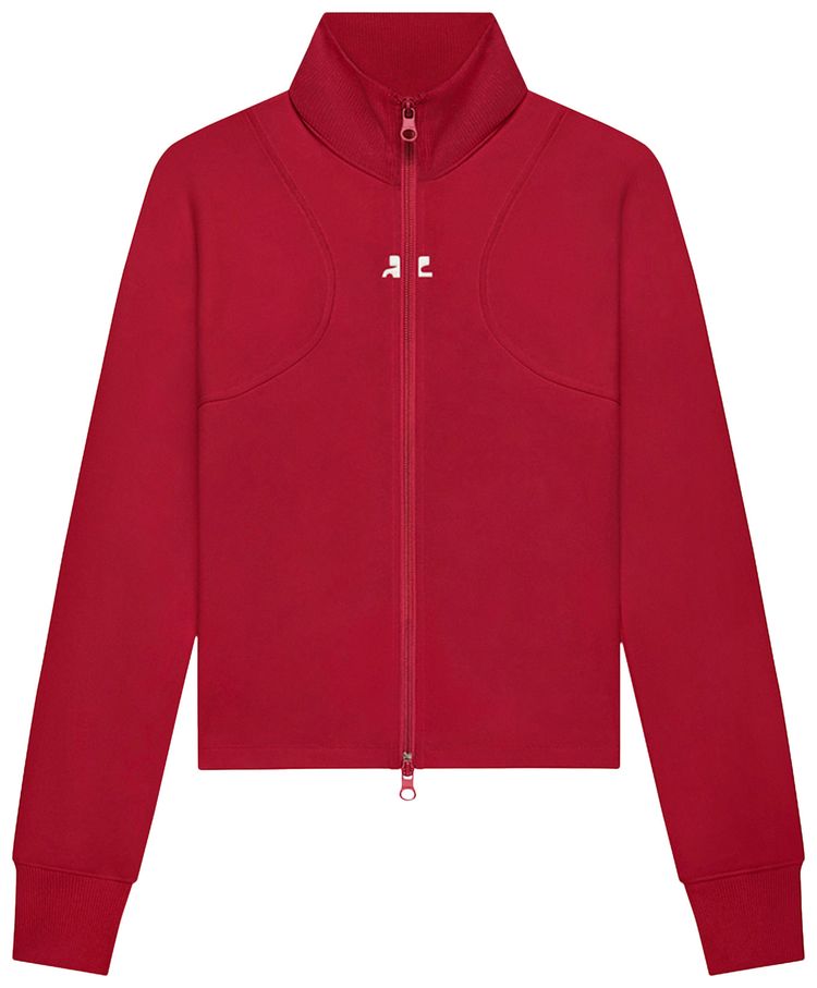 Courreges Scuba Tracksuit Interlock Jacket Ruby