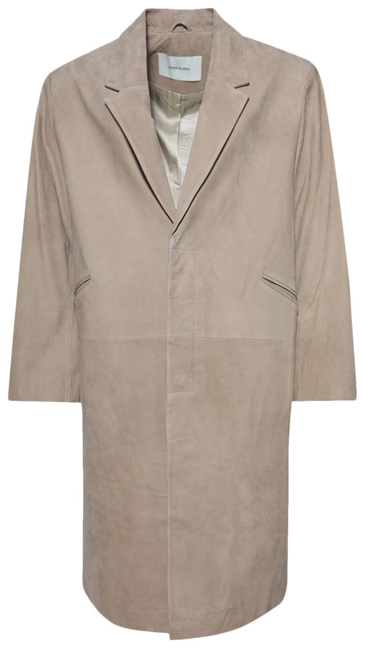 Entire Studios Single Breasted Coat Babouche Suede