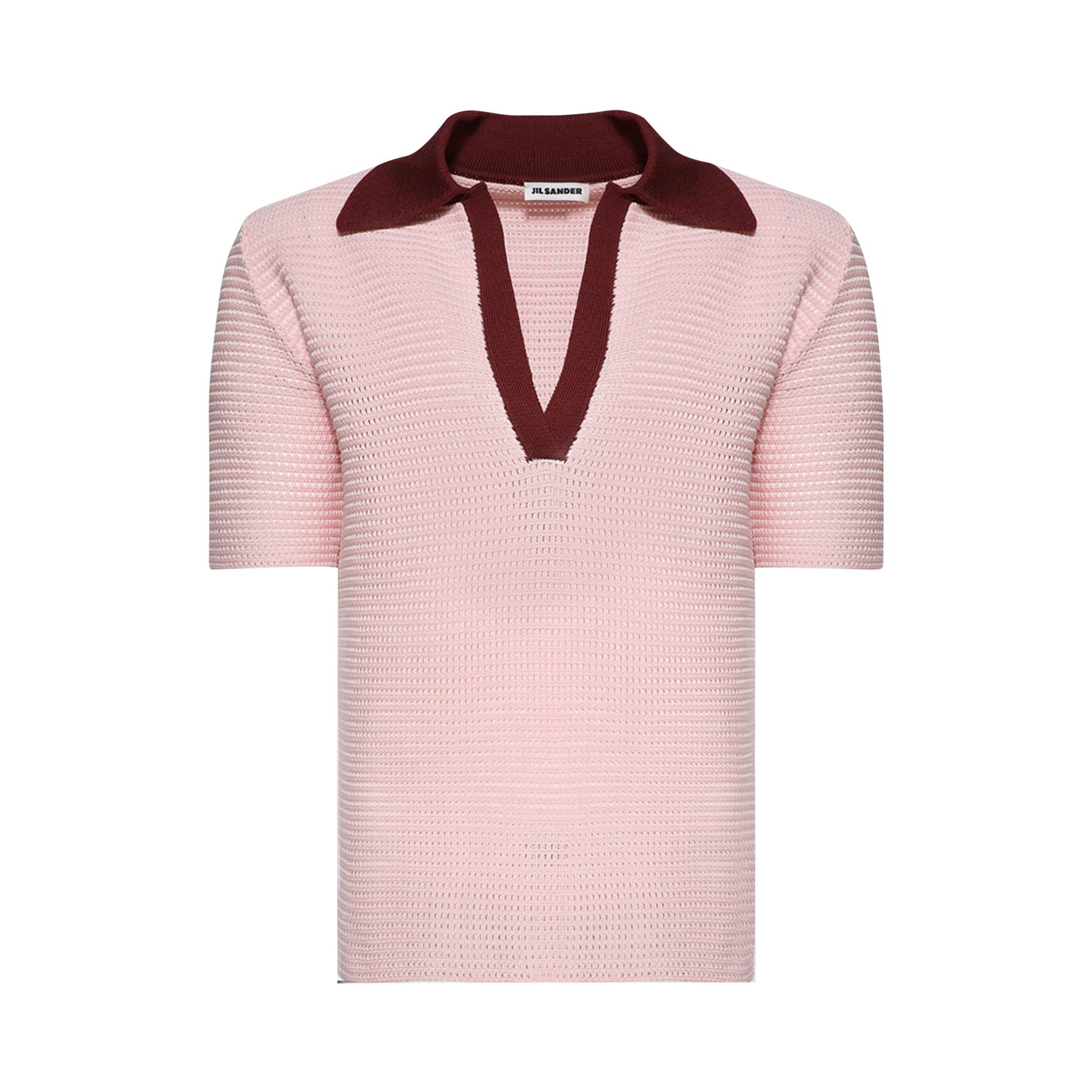 Tシャツ・カットソー Jil Sander SS25 SS KNIT POLO (J22GL0113 J15434 458) Knit Polo T-Shirt Man | Jil Sander Official Online Store