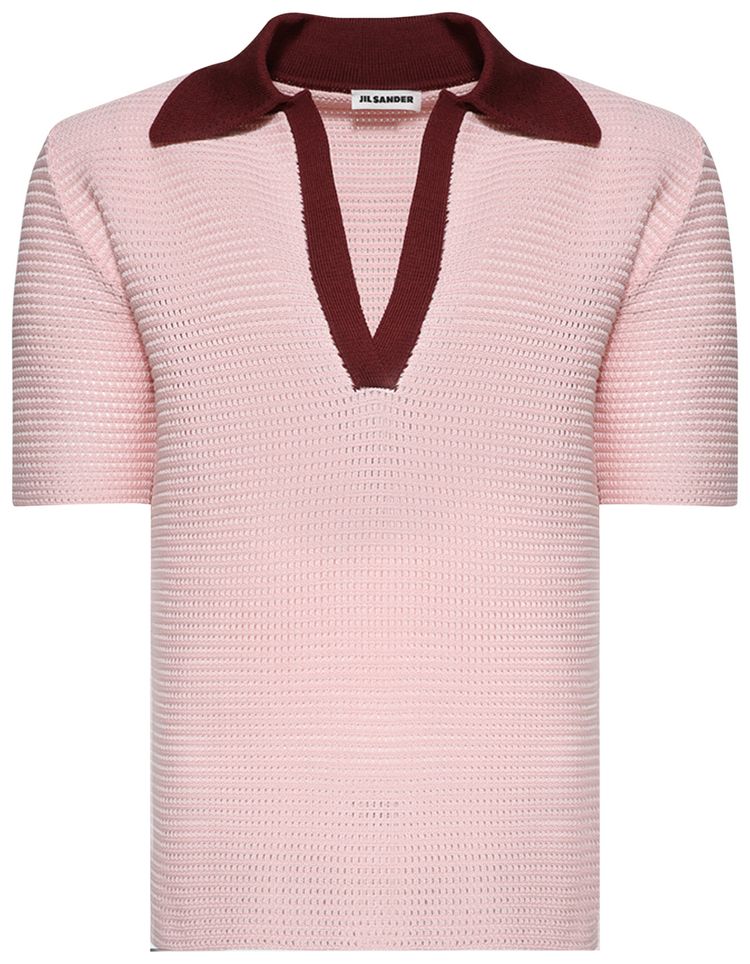 Jil Sander Short Sleeve Knit Polo Confetti